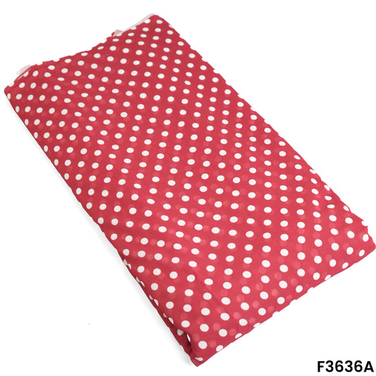 Red Polka Dot Georgette Fabric Swatch