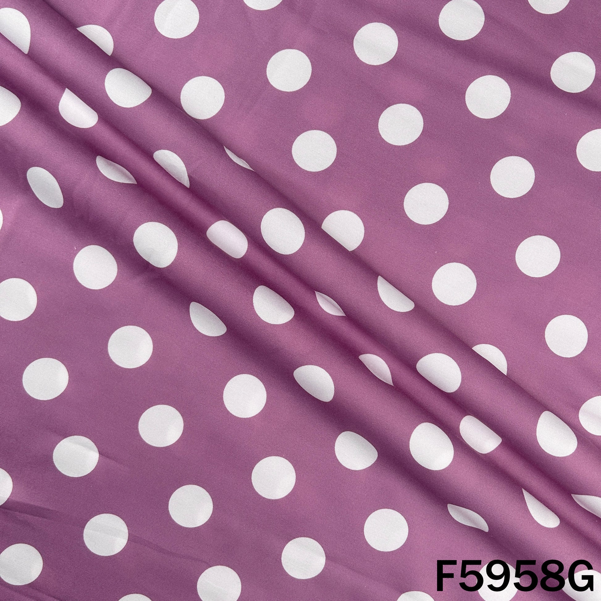 Purple polka dot cotton muslin cloth, lightweight muslin fabric for outfit F5958
