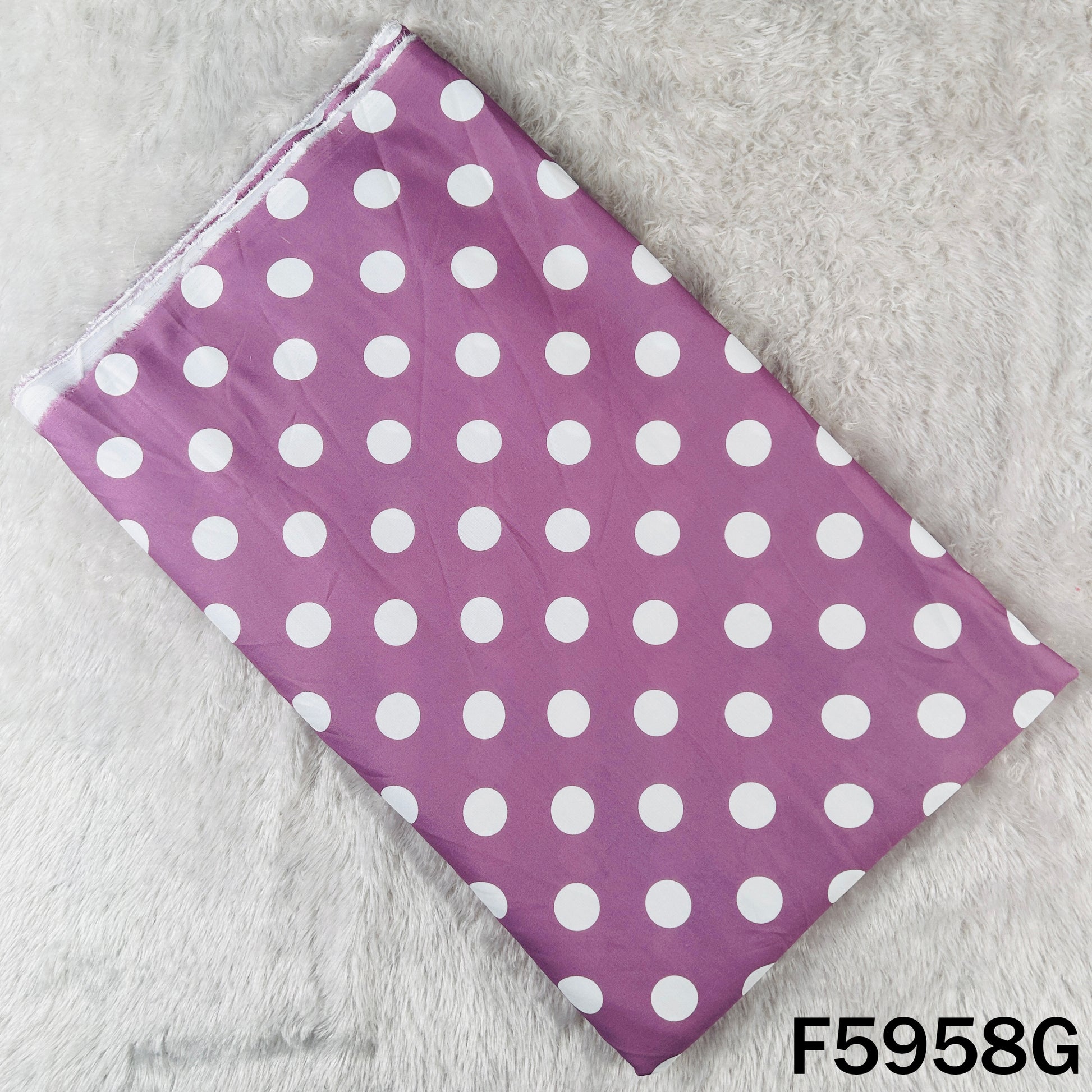 Purple polka dot cotton muslin cloth, lightweight muslin fabric for outfits F5958