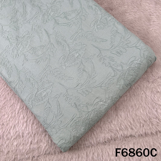 Thread Embroidered Cambric Cotton Fabric - F6860