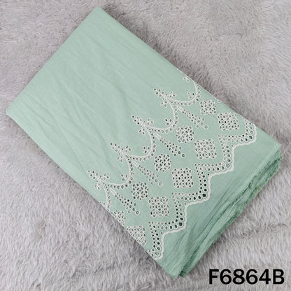 Thread Embroidered Hakoba Cambric Cotton Fabric - F6864