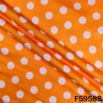 yellow polka dot cotton muslin fabric, soft and lightweight cloth F5958