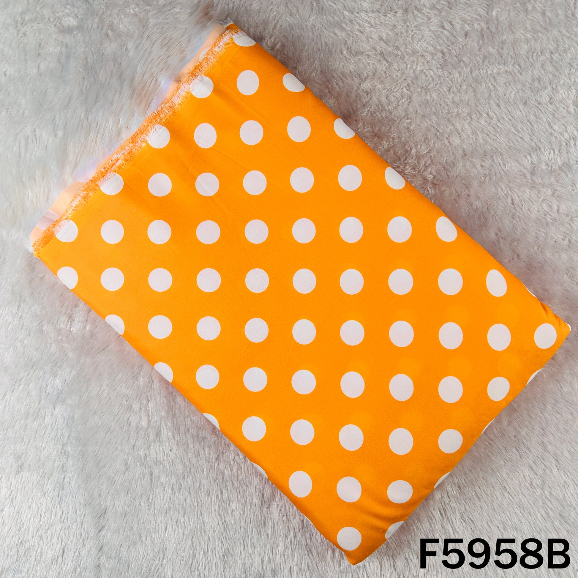 yellow polka dot cotton muslin fabric, soft and lightweight cloth F5958