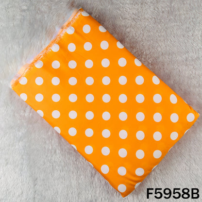 yellow polka dot cotton muslin fabric, soft and lightweight cloth F5958