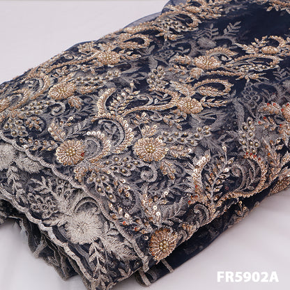 Heavy Embroidered Imported Net Fabric FR5902