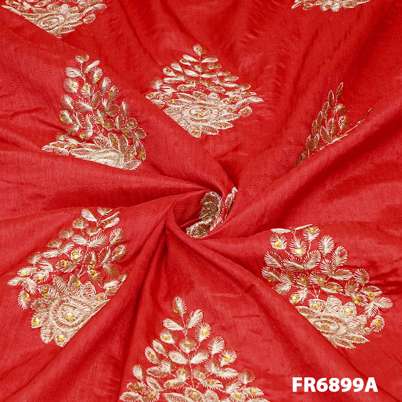 Zari Swarovski Raw Silk Fabric FR6899