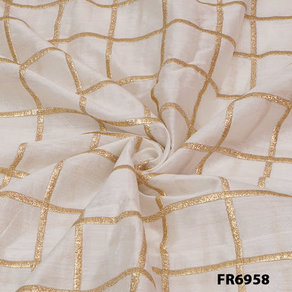 Dyeable Zari Chanderi Fabric-FR6958