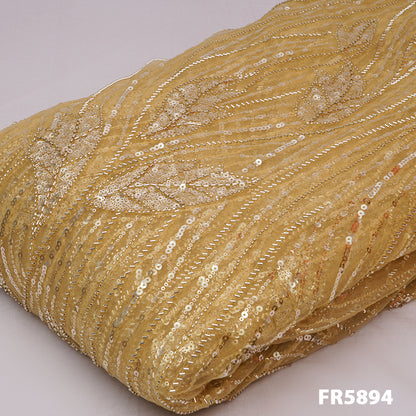 Heavy Embroidered Imported Net Fabric - FR5894