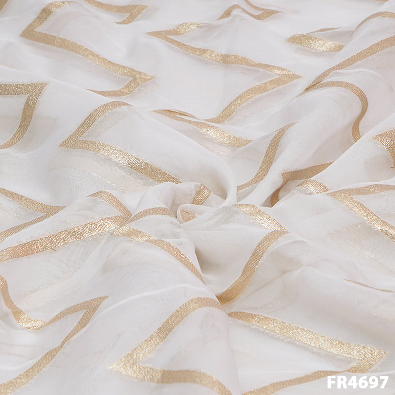 Dyeable Zari Organza Fabric-FR4697