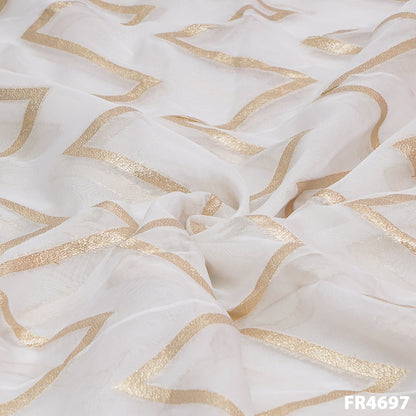 Dyeable Zari Organza Fabric-FR4697
