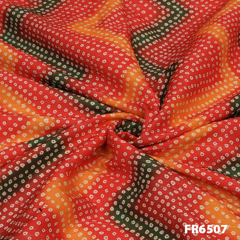 Printed Muslin Silk Fabric-FR6507