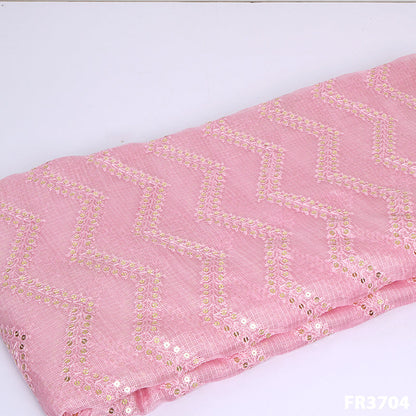 Sequins Pure Kota Silk Fabric-FR3704