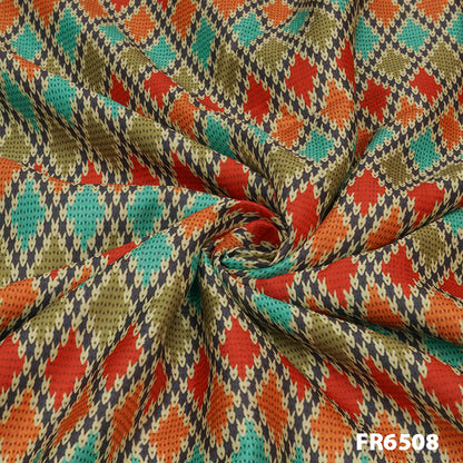 Printed Muslin Silk Fabric-FR6508