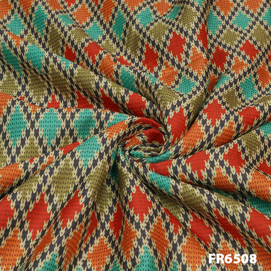 Printed Muslin Silk Fabric-FR6508