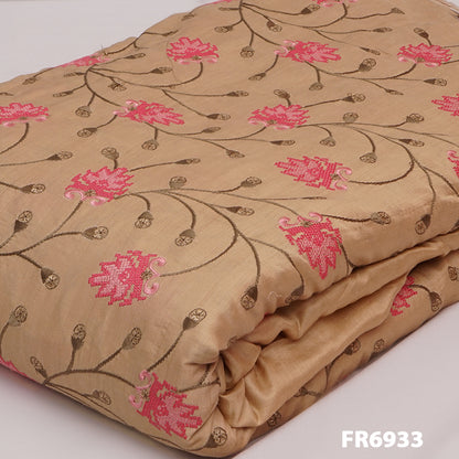 Embroidered Sequins Modal Silk Fabric-FR6933