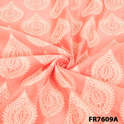 Embroidered Chanderi Fabric-FR7609