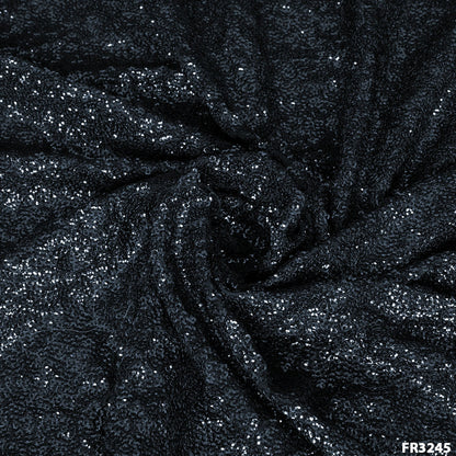 Embroidered Sequins Georgette Fabric-FR3245