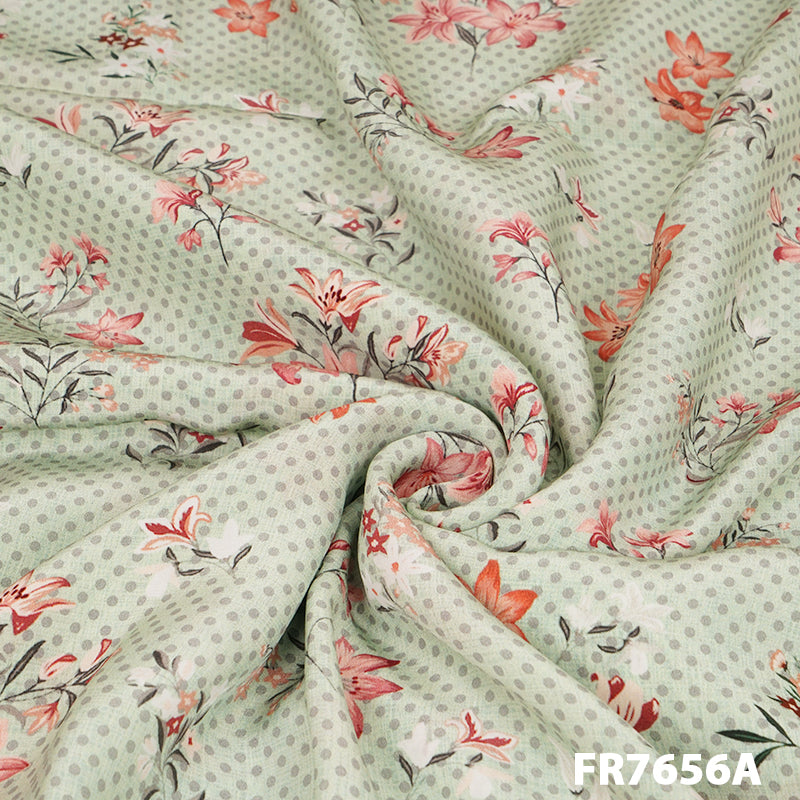 Printed Crepe Fabric-FR7656