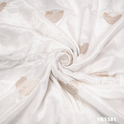 Embroidered Viscose Crepe Fabric-FR5381