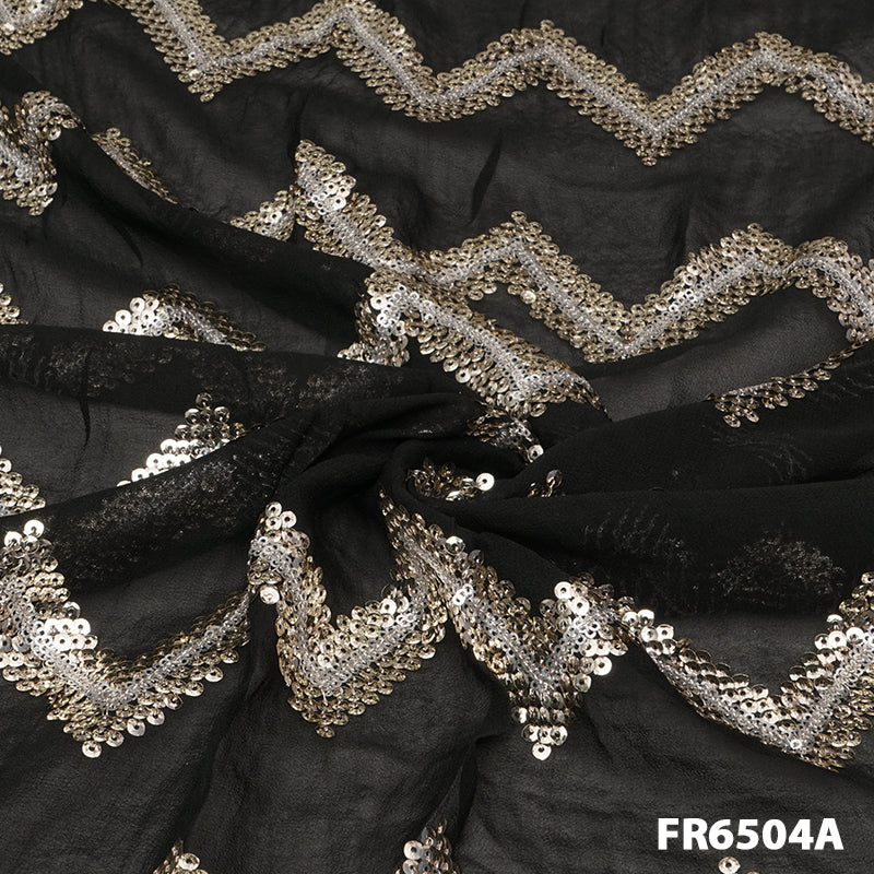 Sequins Georgette Fabric-FR6504