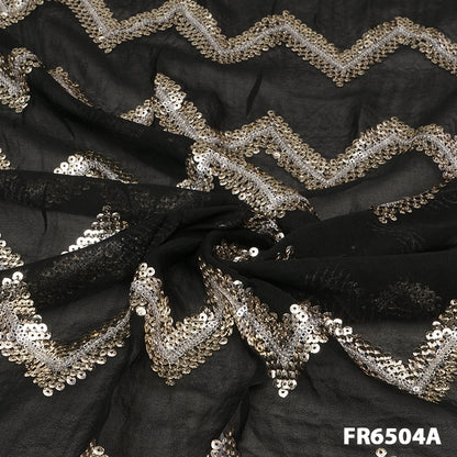 Sequins Georgette Fabric-FR6504