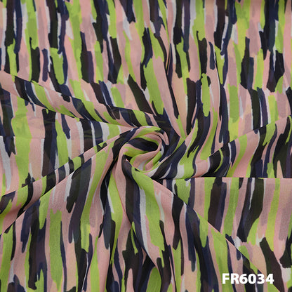 Printed Georgette Fabric-Fr6034