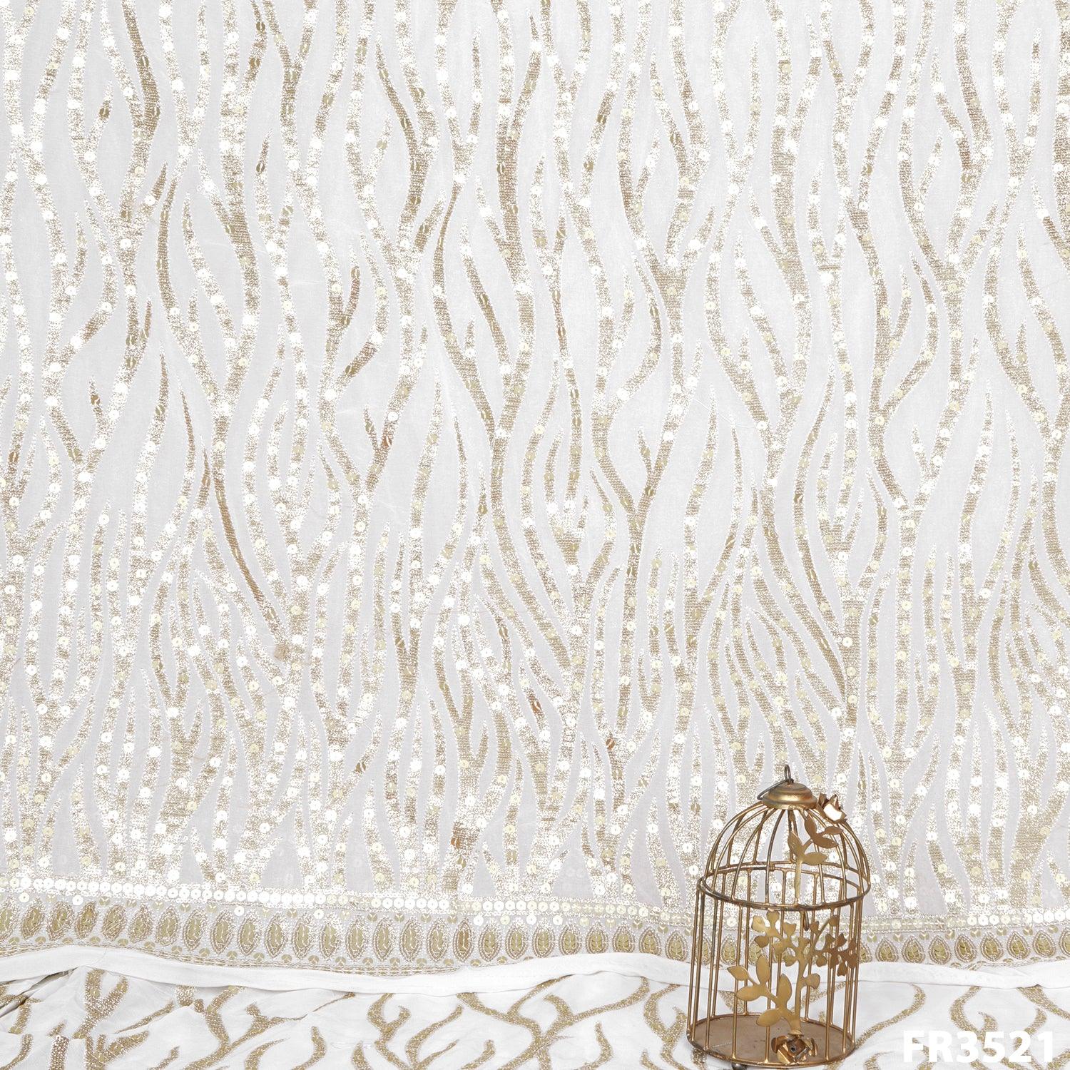 Dyeable Sequins Georgette - Fabricroot