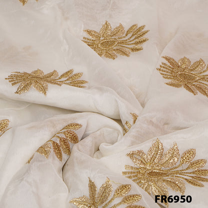 Dyeable Zari Chiffon Fabric - FR6950