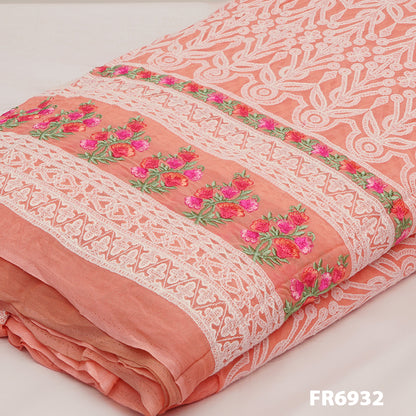 Embroidered Georgette Fabric-FR6932