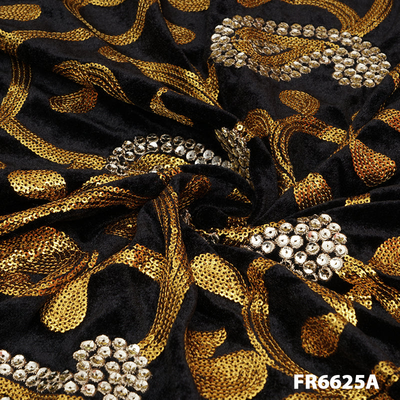 Sequins Velvet Fabric-FR6625