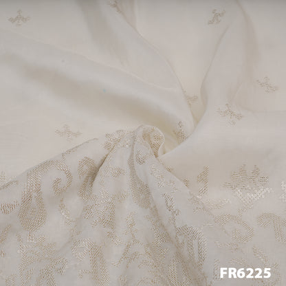 Embroidered Sequins Uppada Silk Fabric-FR6225