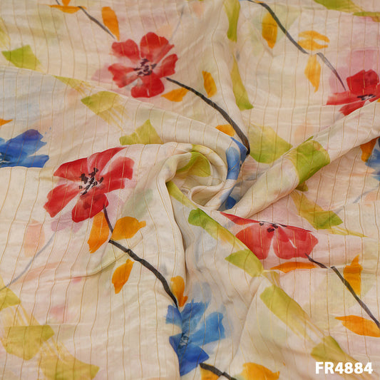 Printed Lurex Organza. Fabric-FR4884