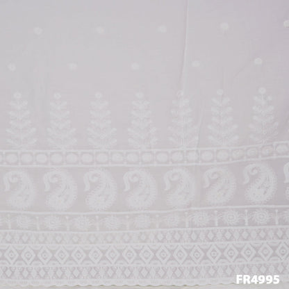 Dyeable Embroidered Cotton Fabric-FR4995