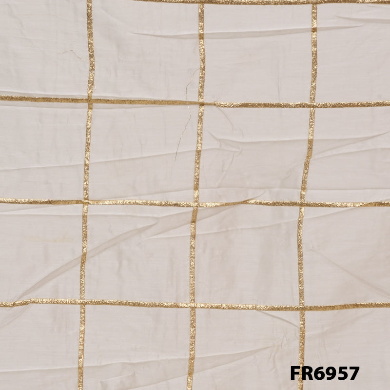 Dyeable Zari Chanderi Fabric-FR6957