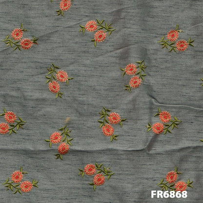 Embroidered Dupion Silk FR6868