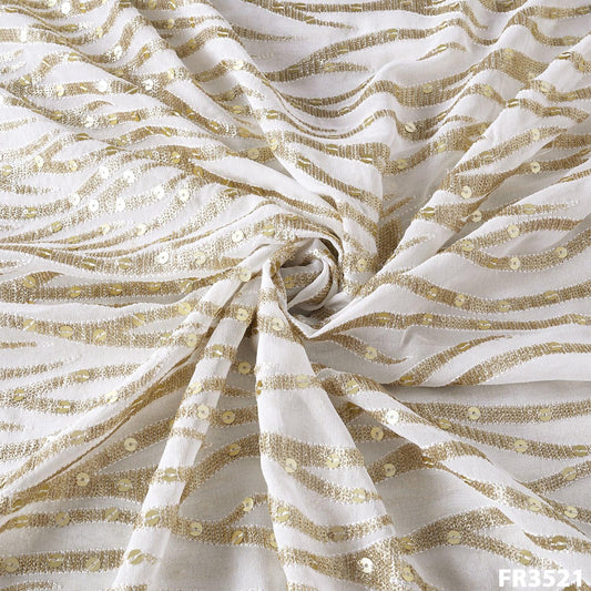 Dyeable Sequins Georgette - Fabricroot