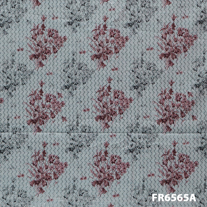 Printed Embroidered Sequins Raw Silk Fabric 6565