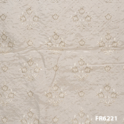 Embroidered Sequins Uppada Silk Fabric-FR6221