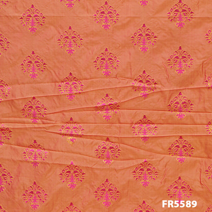 Embroidered Silk Fabric-FR5589