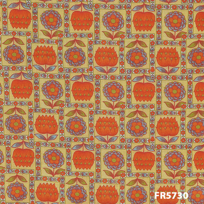 Printed Linen Cotton Fabric-Fr5730