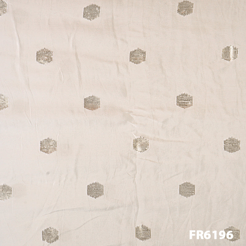 Dyeable Embroidered Sequins Chinon Chiffon Fabric-FR6196