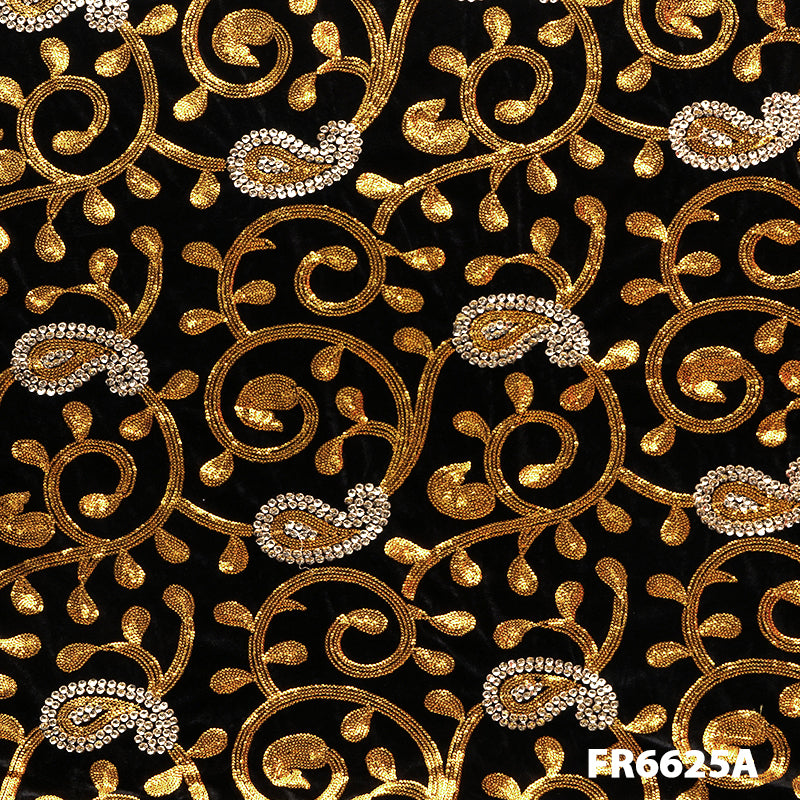 Sequins Velvet Fabric-FR6625