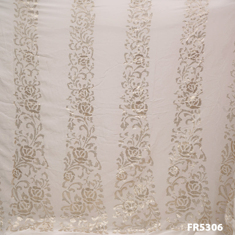 Dyeable Sequins Embroidered Georgette Kali-FR5306