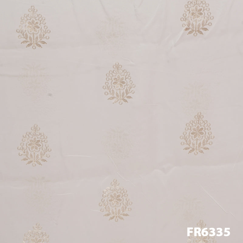 Embroidered Sequins Organza Fabric - FR6335