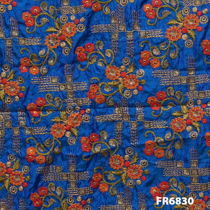 Embroidered Poly Sequins Fabric-FR6830