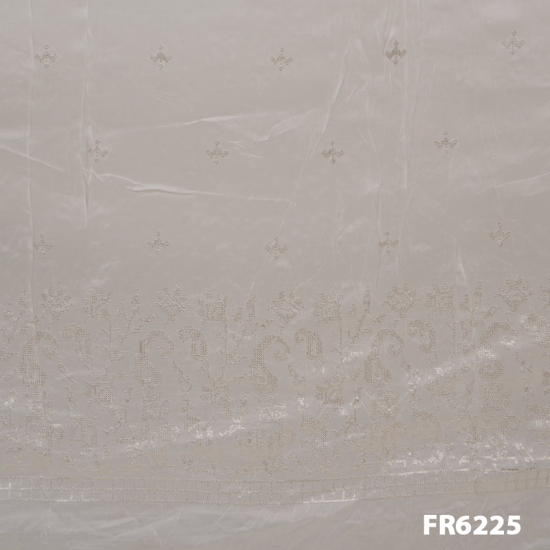 Embroidered Sequins Uppada Silk Fabric-FR6225