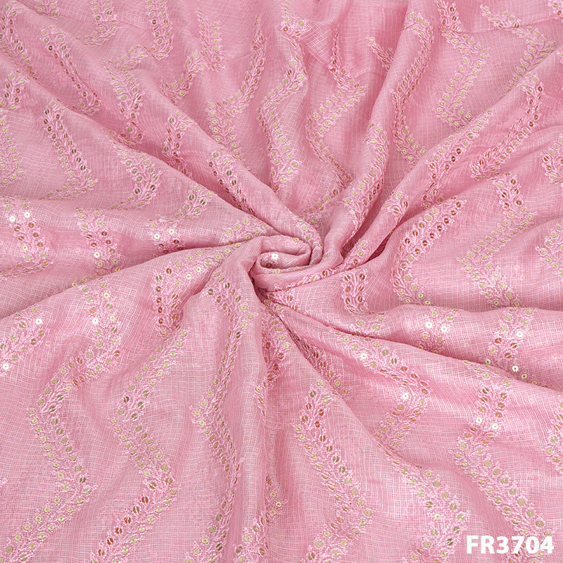 Sequins Pure Kota Silk Fabric-FR3704