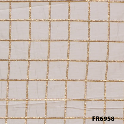 Dyeable Zari Chanderi Fabric-FR6958