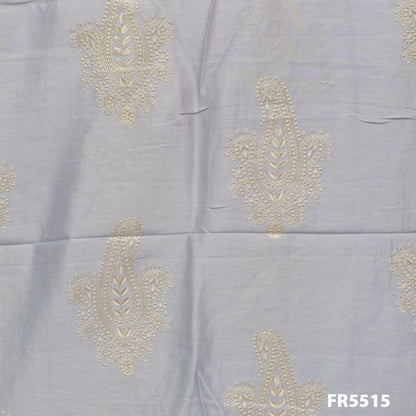 Embroidered Chanderi Silk Fabric-FR5515