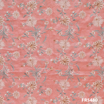Embroidered Silk Fabric-FR5480